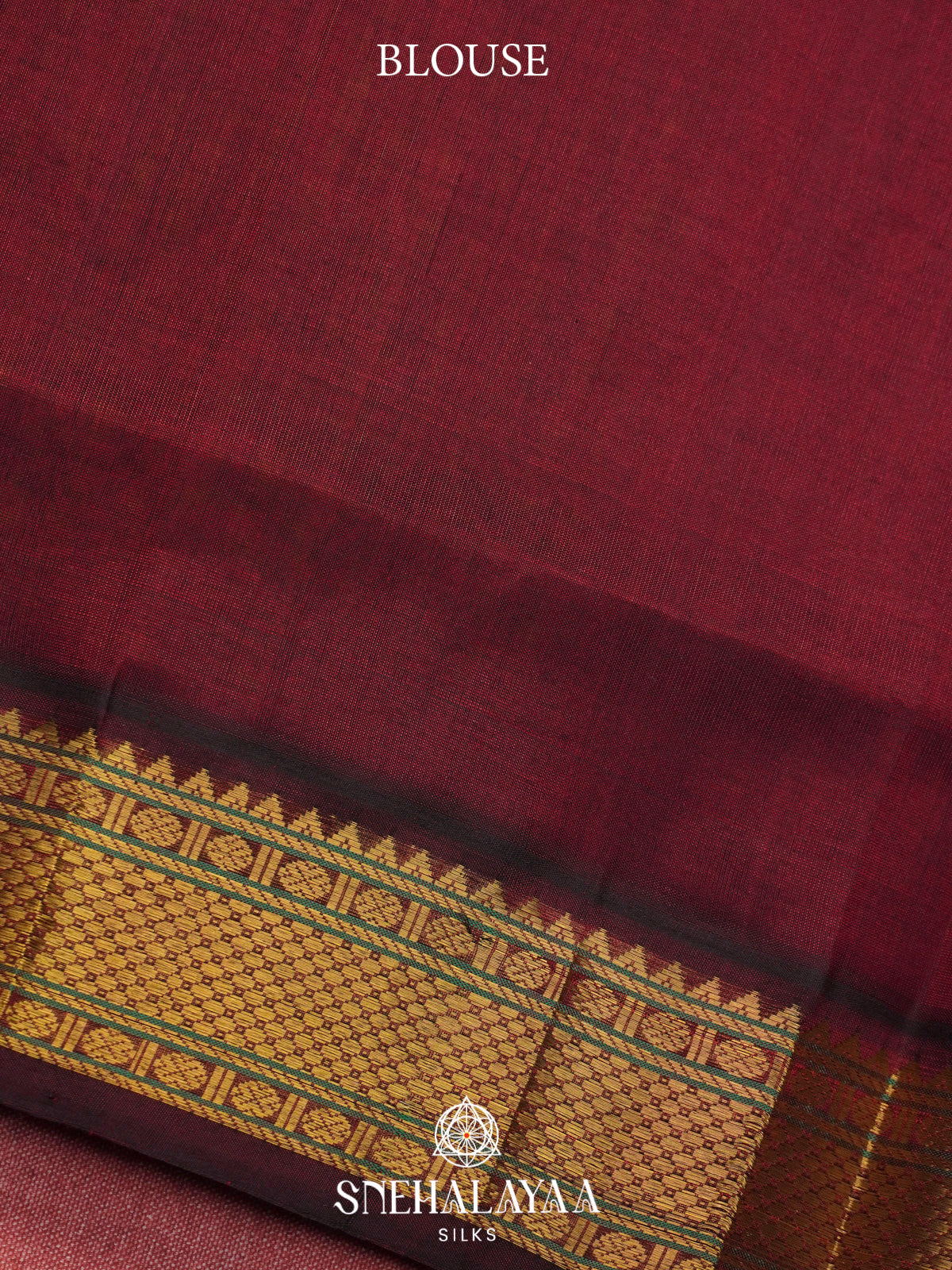 Green Checked Silk Cotton Saree with Maroon Zari Border