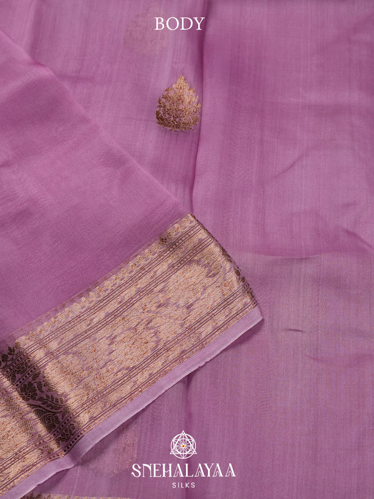 Mauve Kora Silk Saree
