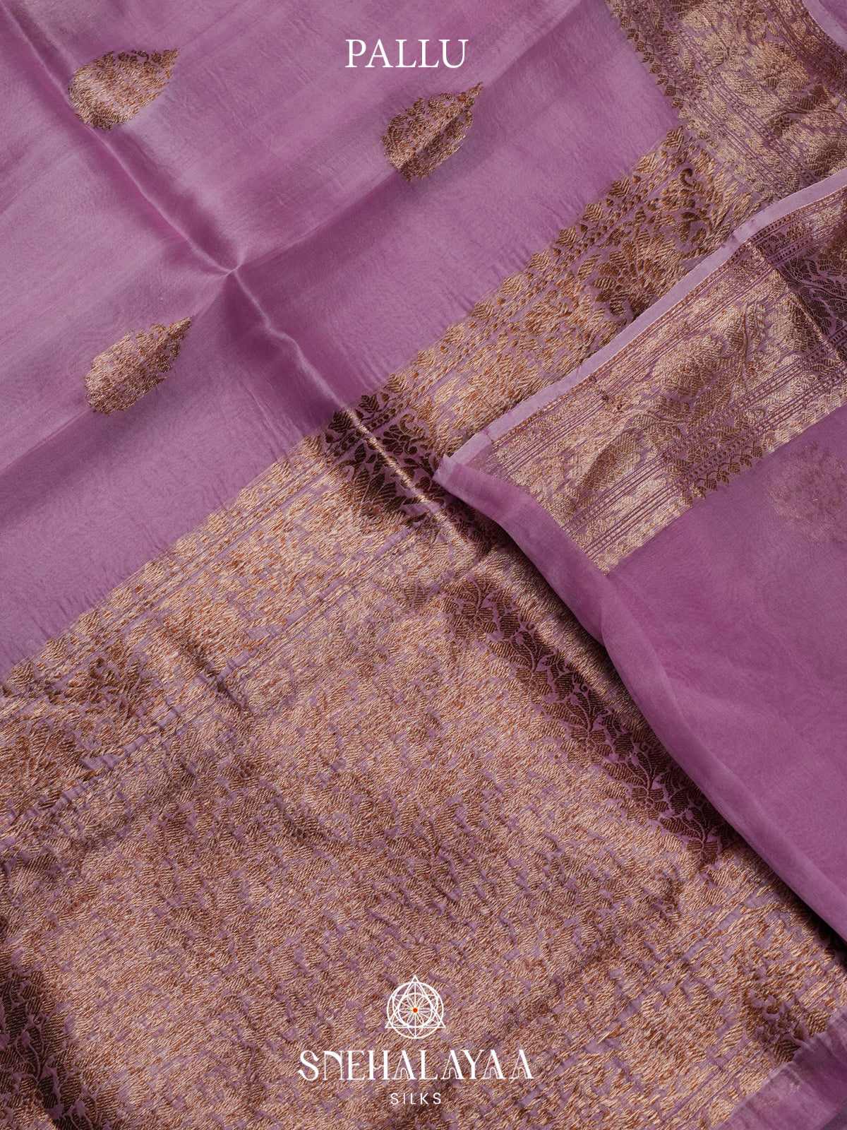 Mauve Kora Silk Saree