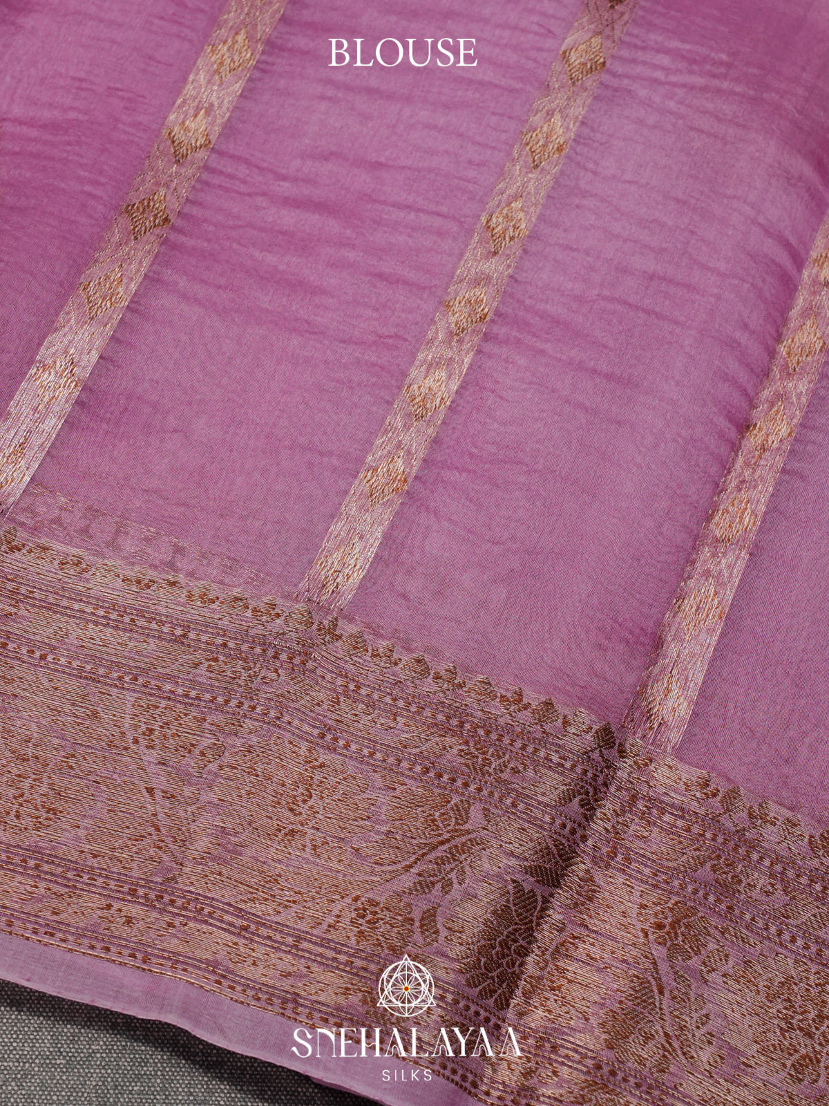Mauve Kora Silk Saree