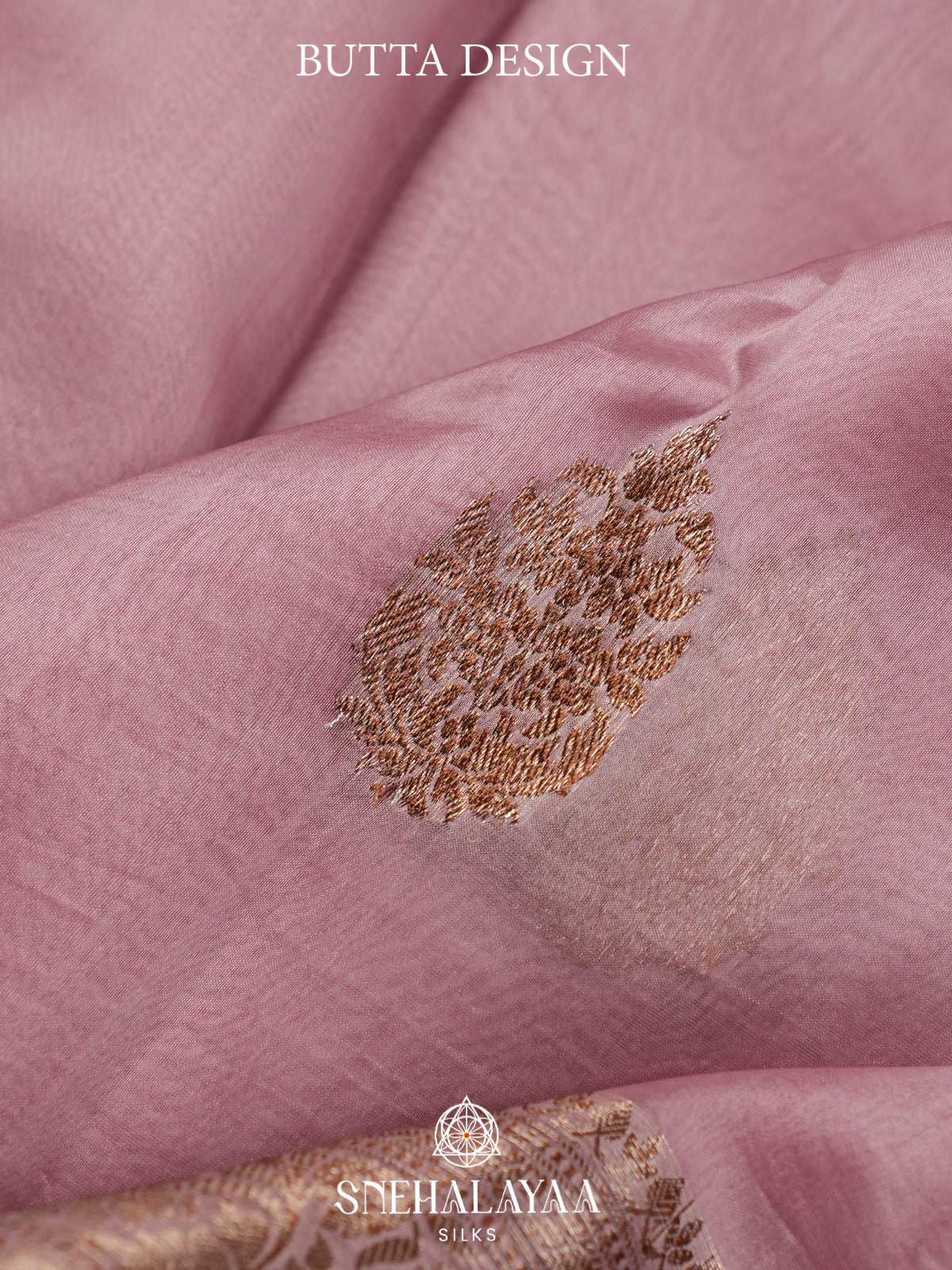 Dusty Pink Kora Silk Saree