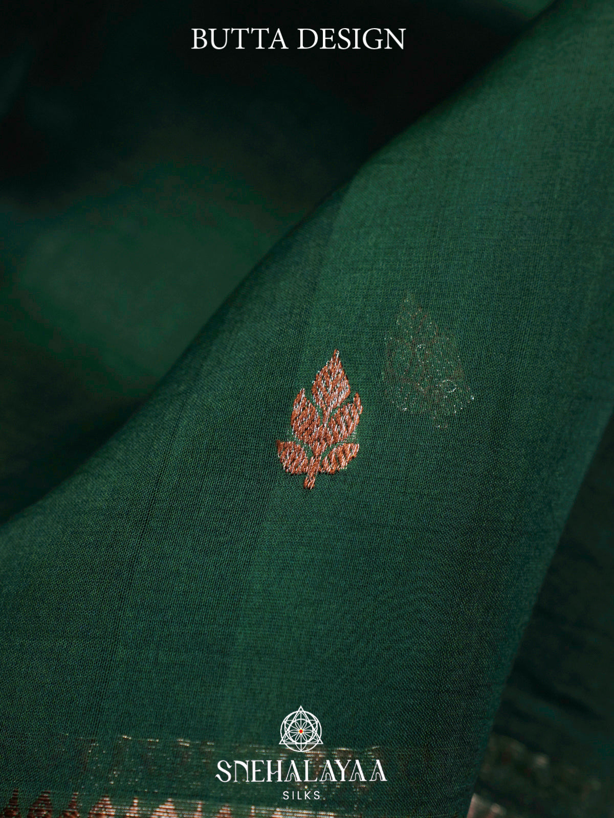 Forest Green Kora Silk Saree
