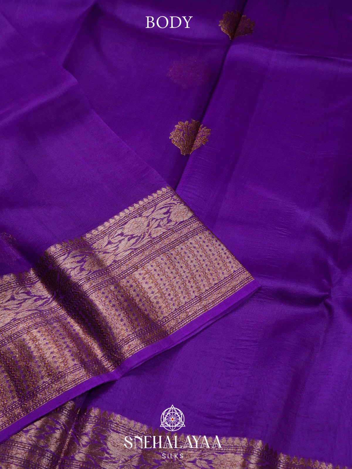 Royal Purple Kora Silk Saree
