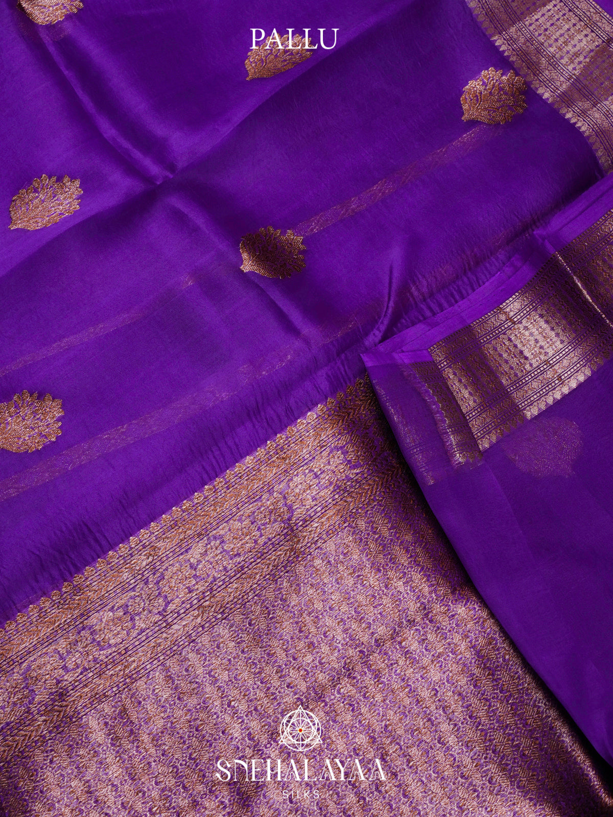 Royal Purple Kora Silk Saree