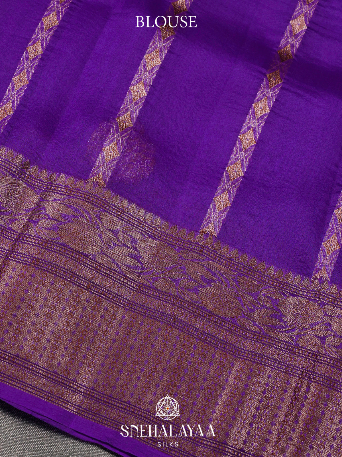Royal Purple Kora Silk Saree