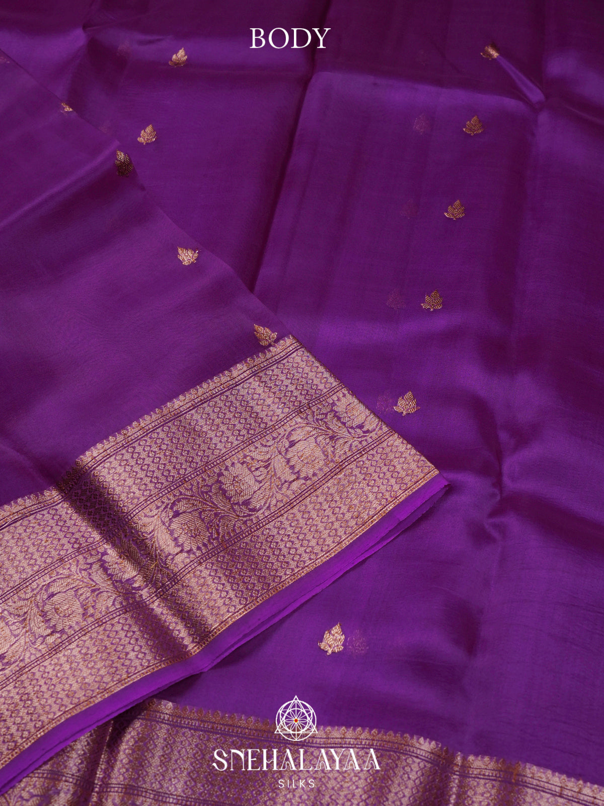Orchid Purple Kora Silk Saree