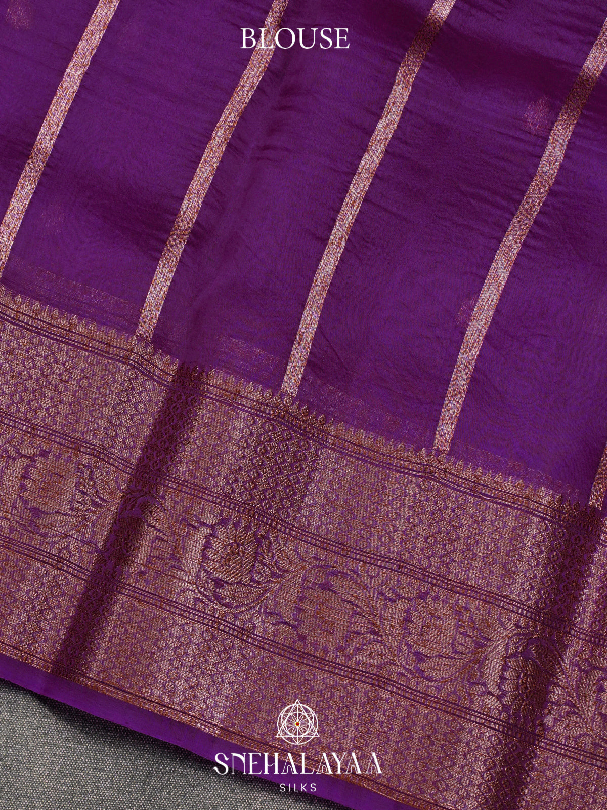 Orchid Purple Kora Silk Saree