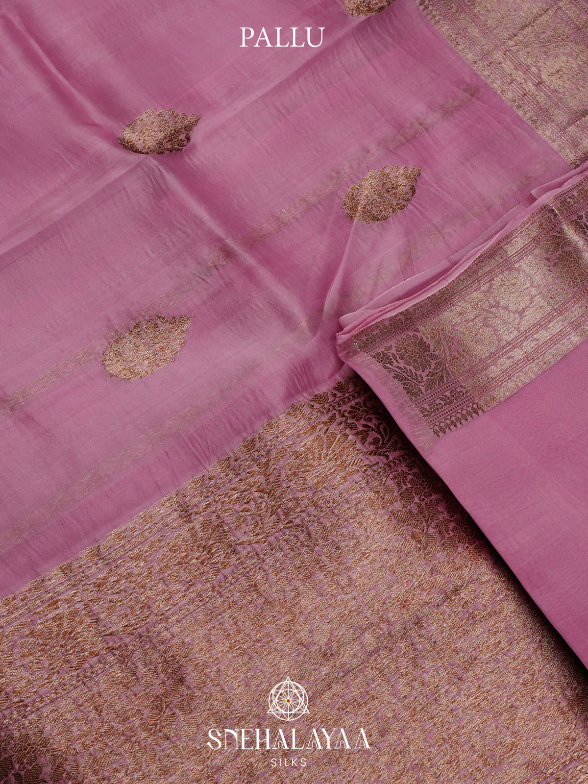 Pink Kora Silk Saree