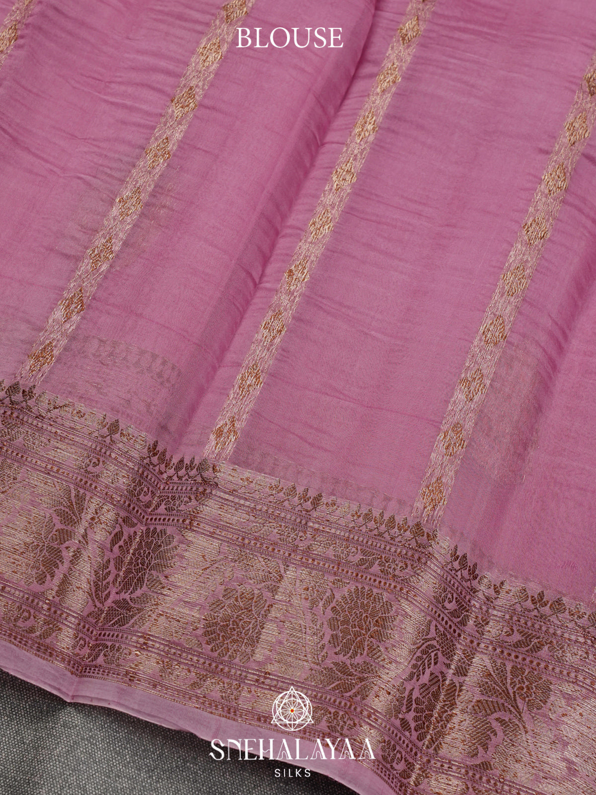Pink Kora Silk Saree