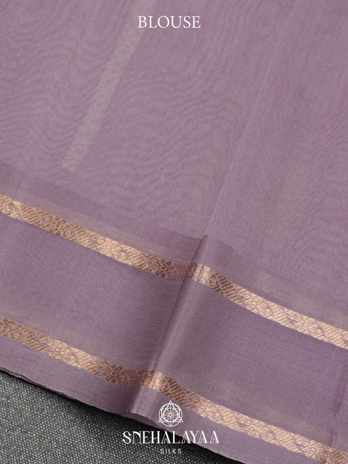 Mauve Grey Kora Silk Saree