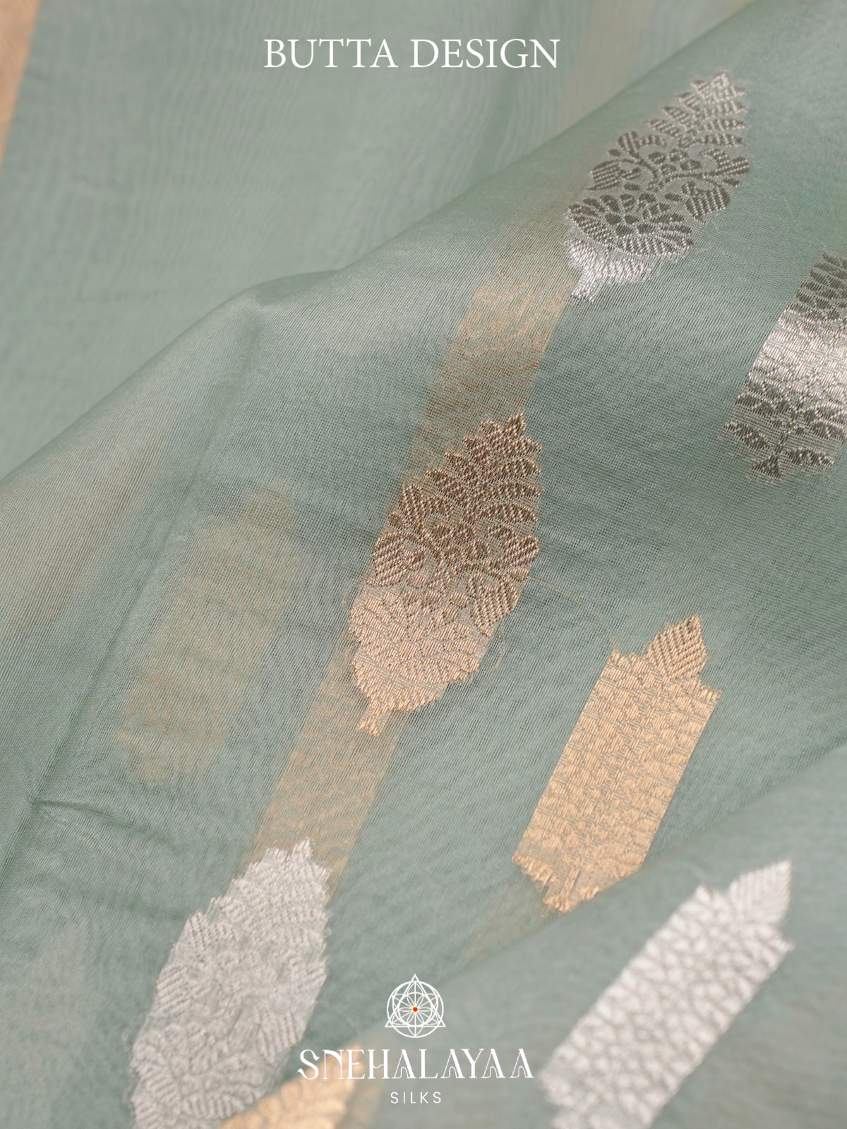 Sage Green Kora Silk Saree