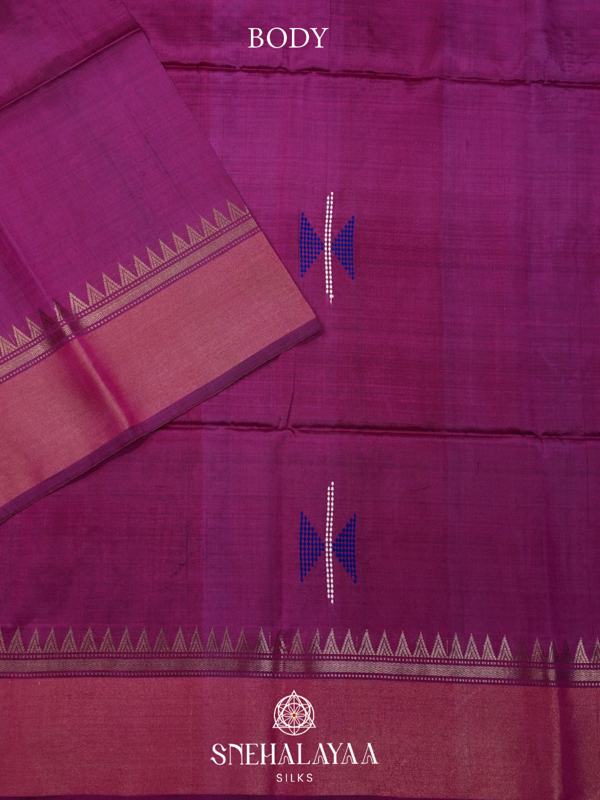 Magenta Katan Silk Saree