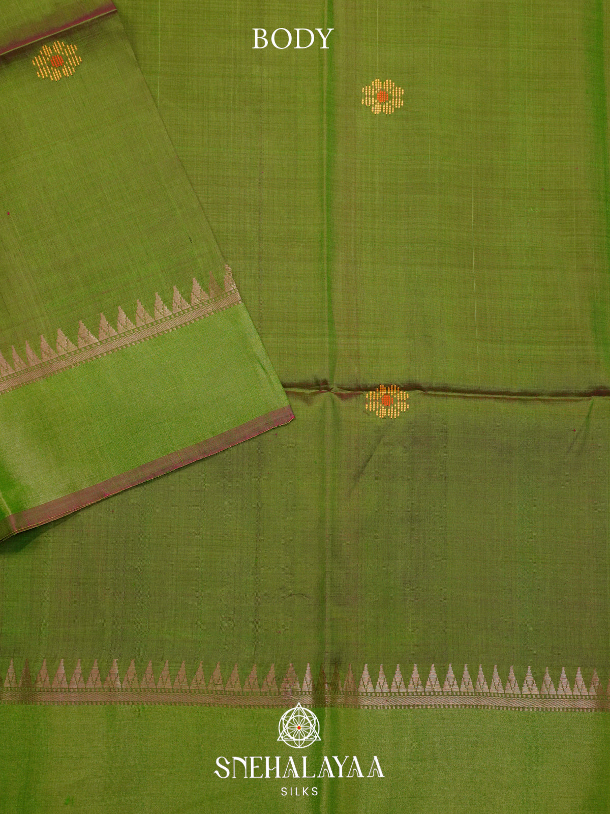 Green Katan Silk Saree
