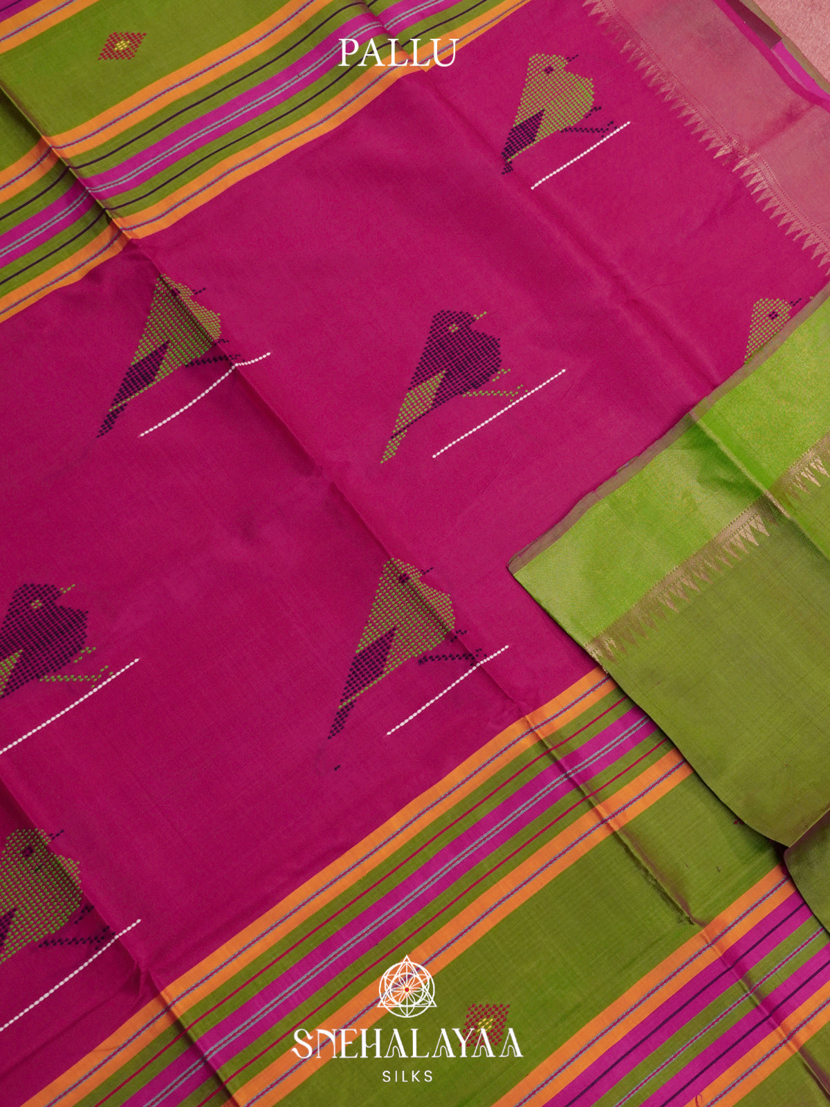 Green Katan Silk Saree