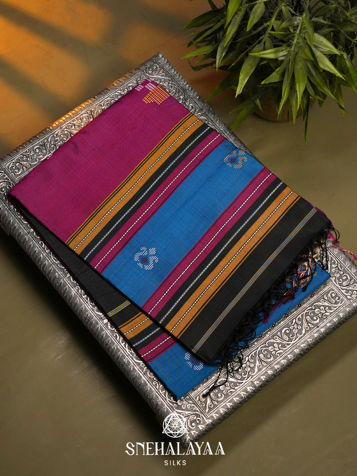 Black Katan Silk Saree