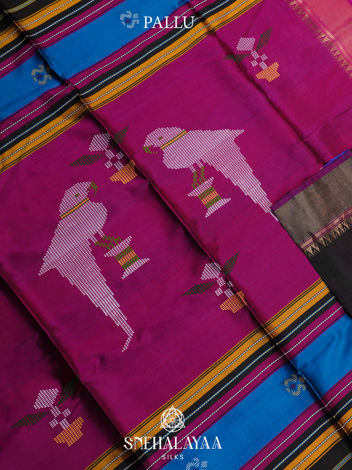 Black Katan Silk Saree
