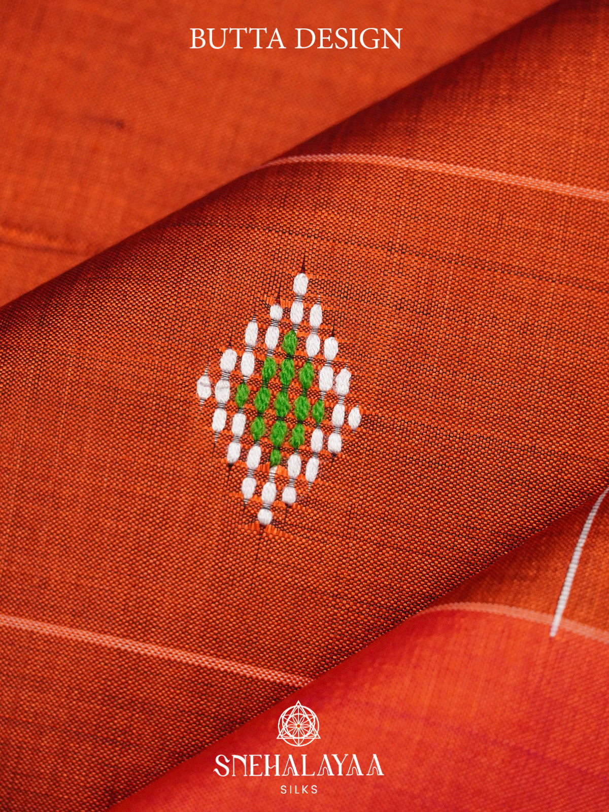 Burnt Orange Katan Silk Saree