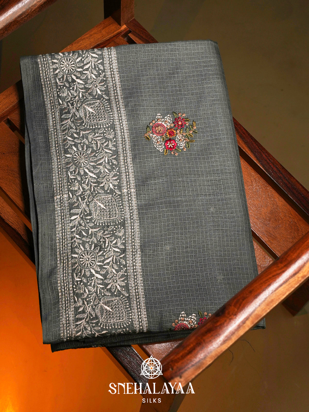 Grey Kota Saree