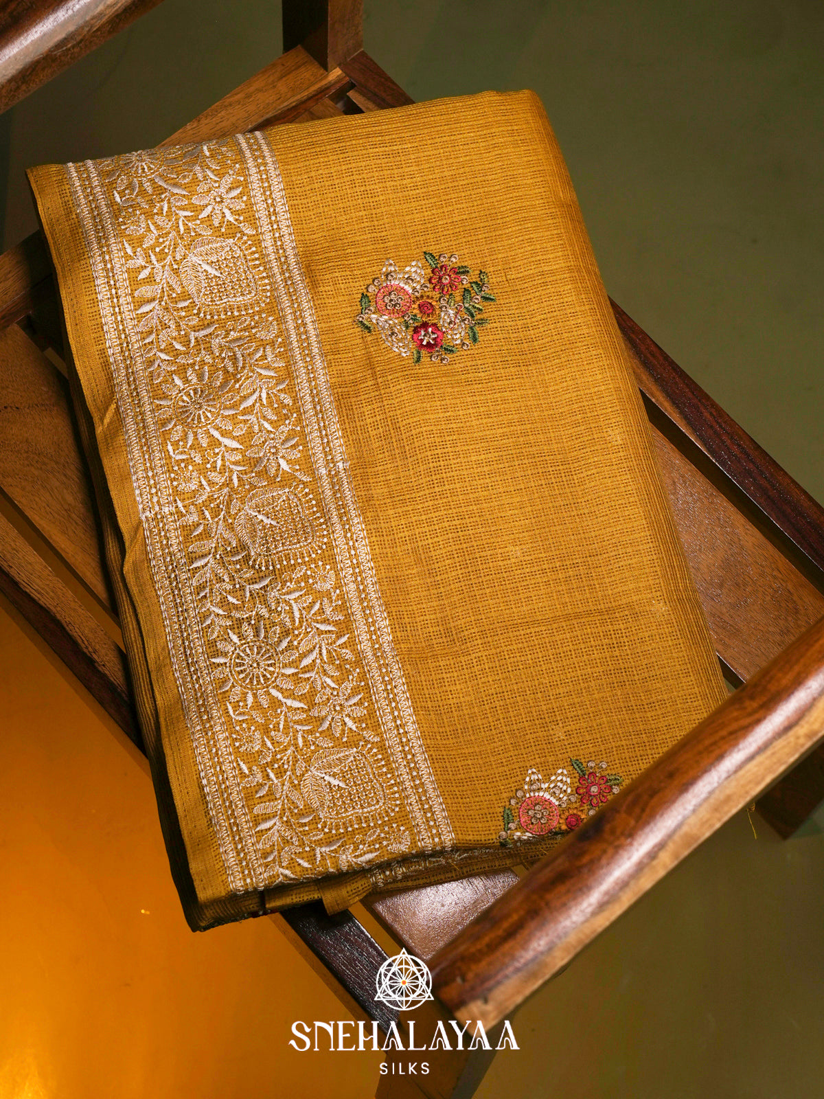 Mustard Kota Saree
