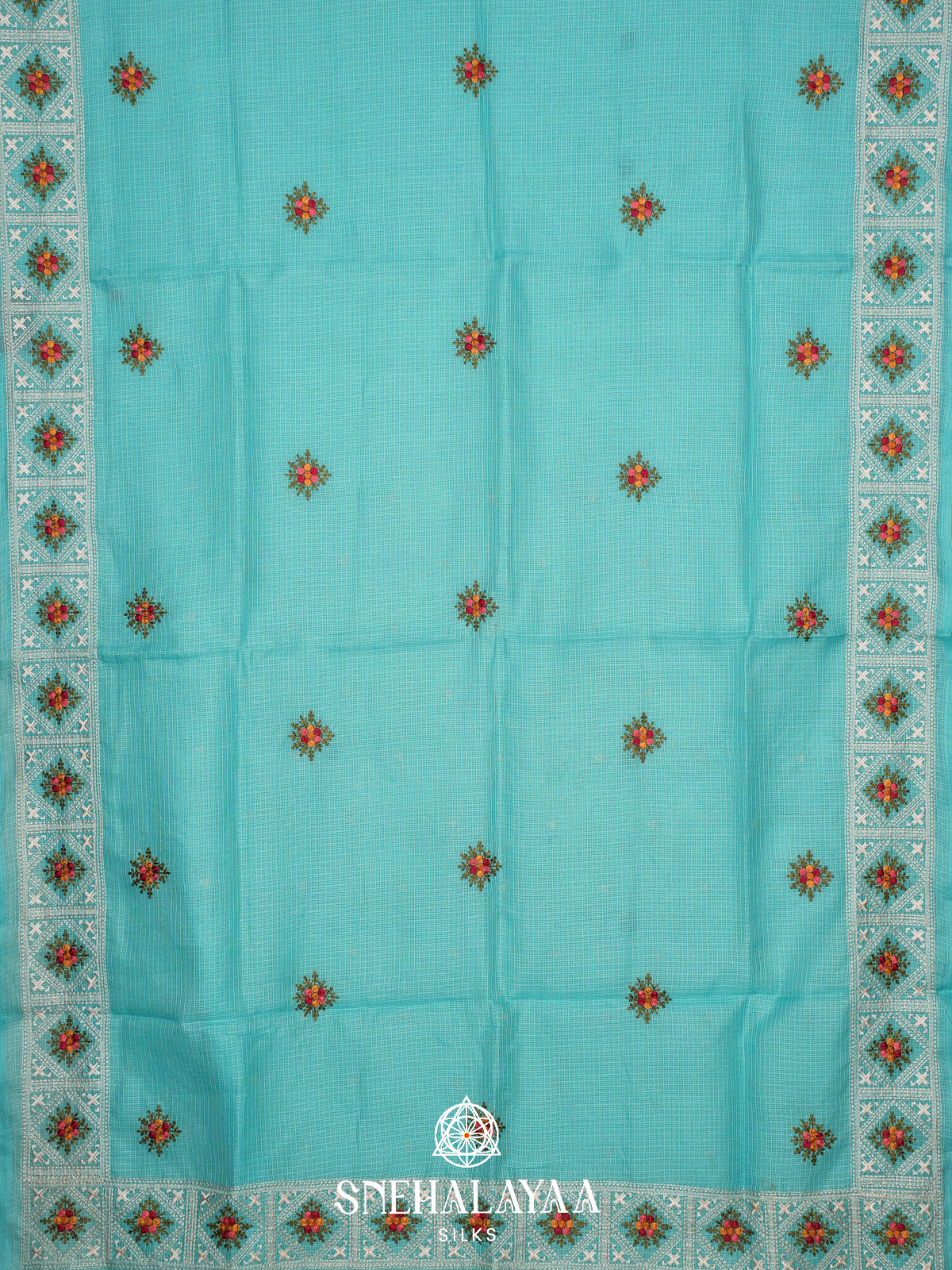 Aqua Blue Kota Saree
