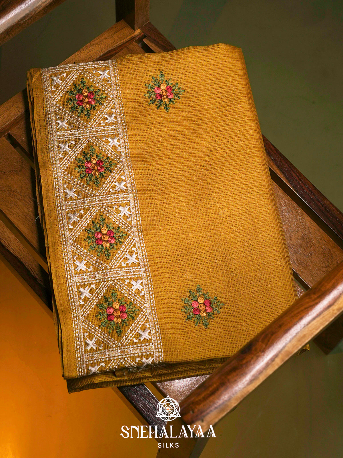 Mustard Kota Saree