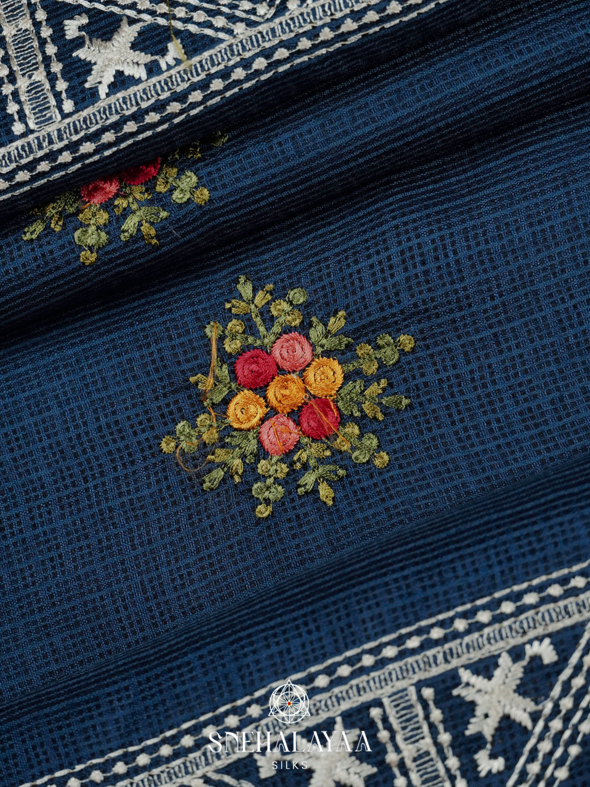 Navy Blue Kota Saree