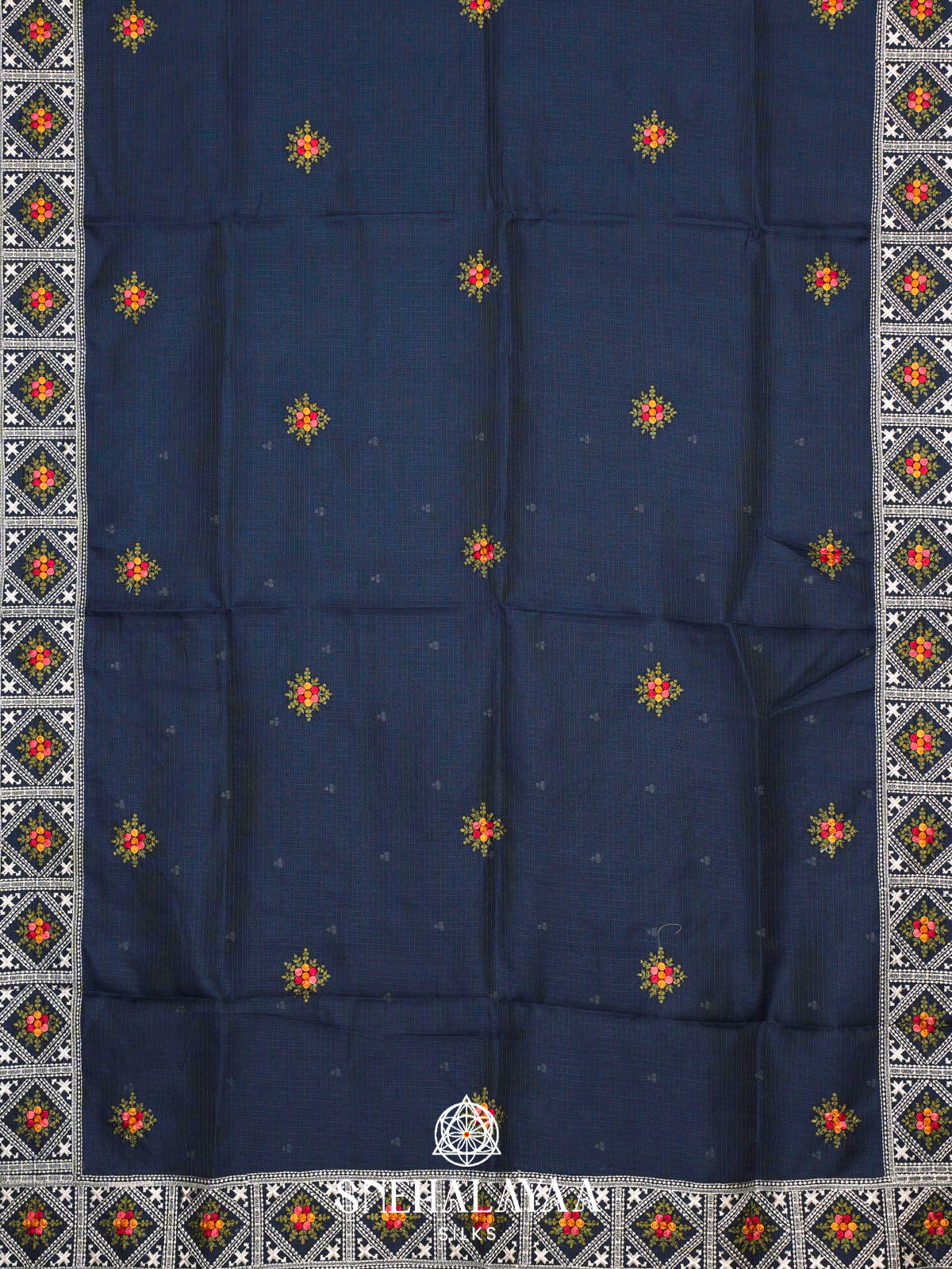 Navy Blue Kota Saree