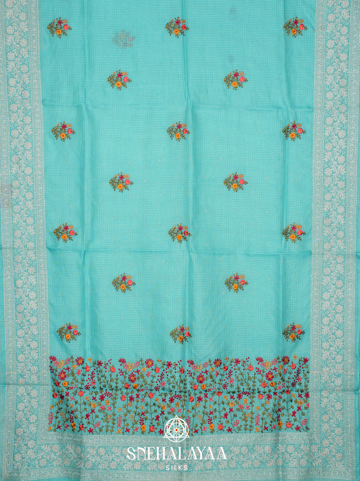 Sky Blue Kota Saree