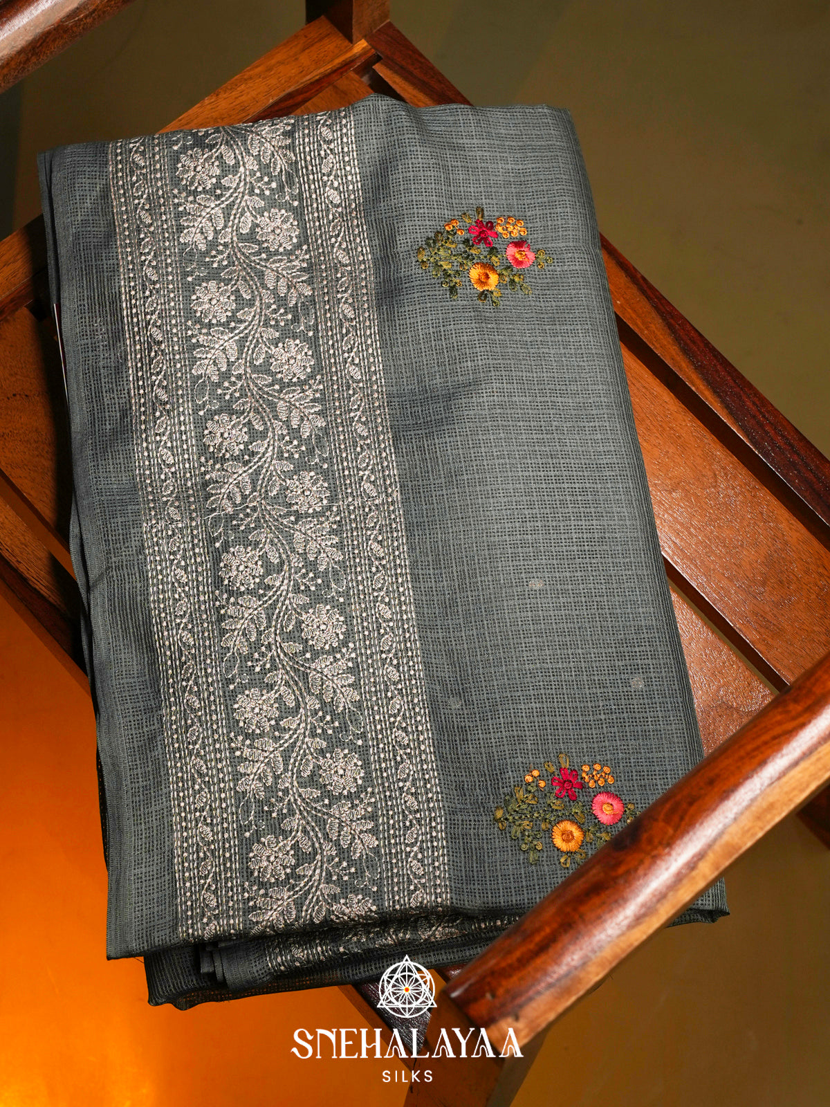 Grey Kota Saree
