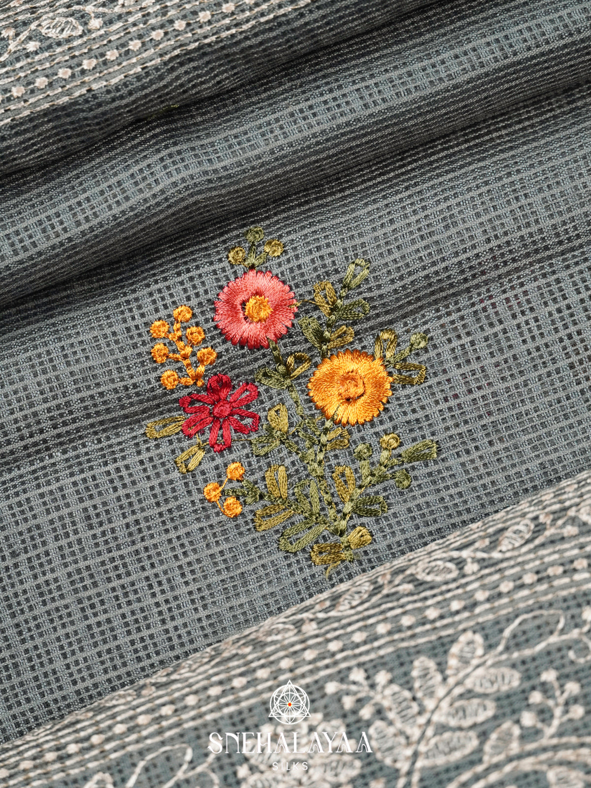 Grey Kota Saree