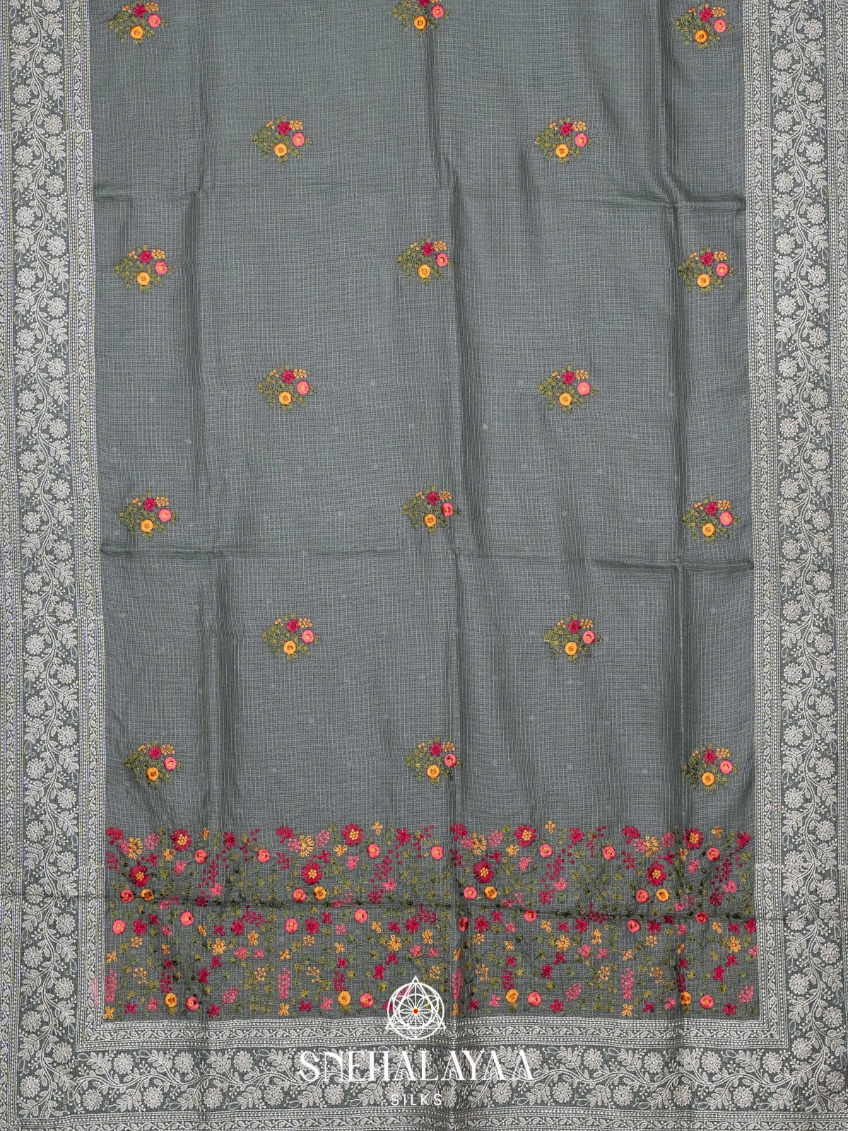 Grey Kota Saree