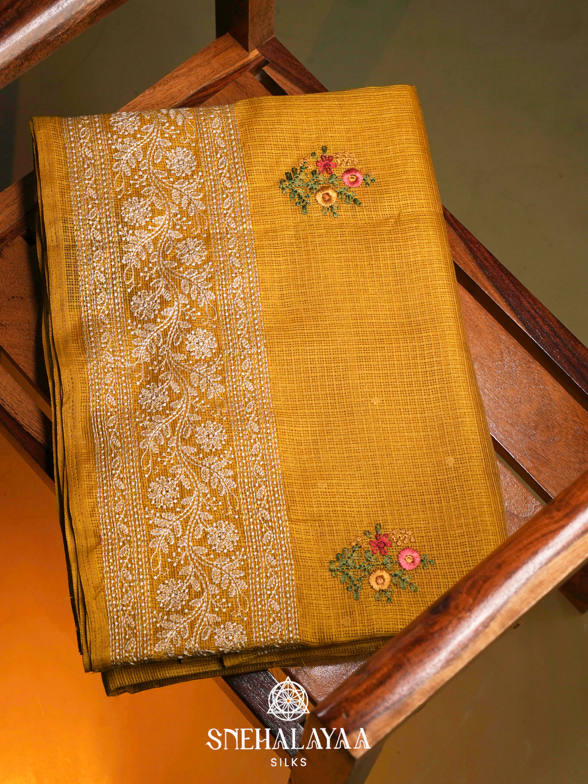 Mustard Kota Saree
