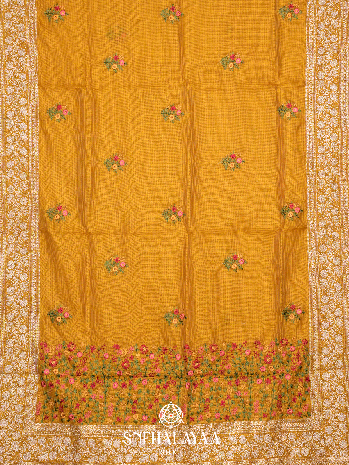 Mustard Kota Saree