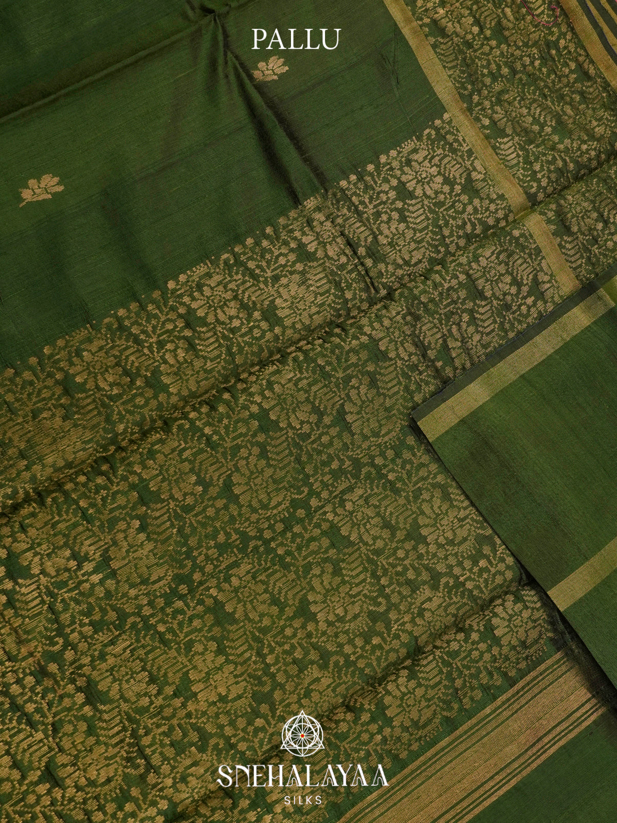 Forest Green Dupion Saree