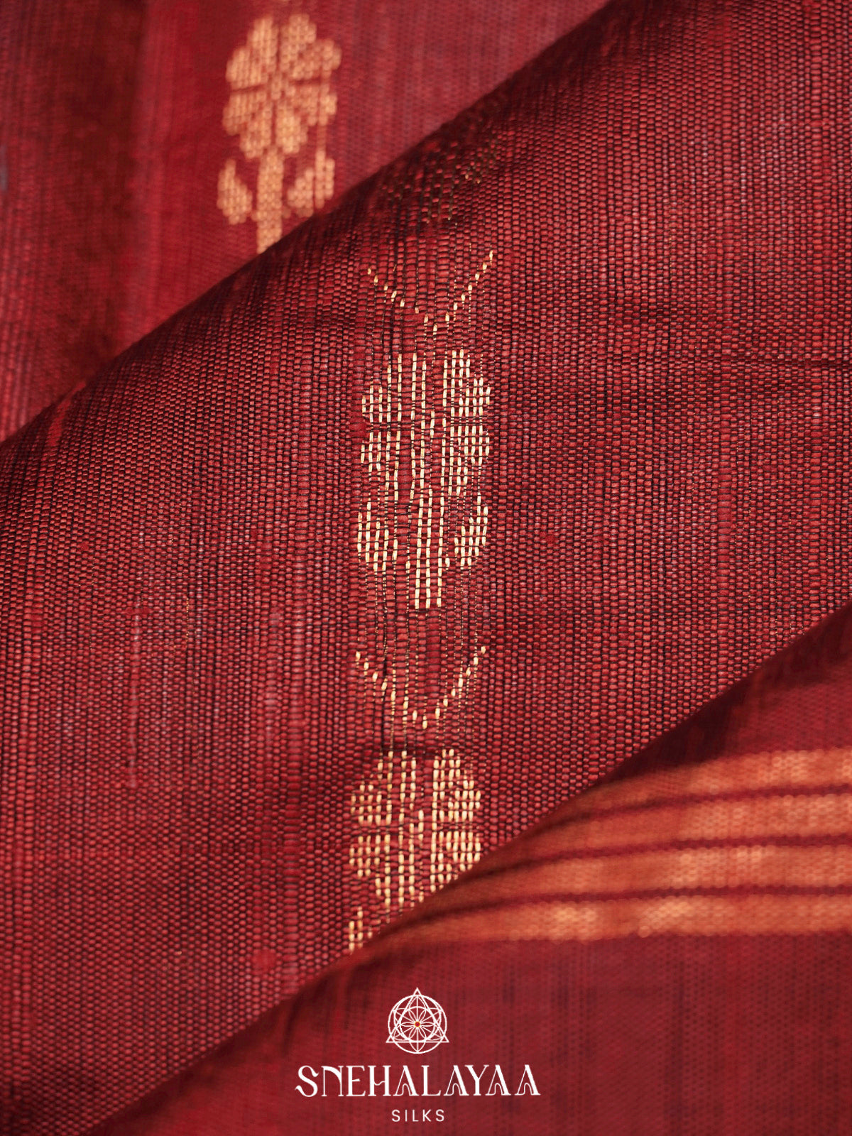 Maroon Dupion Silk Saree