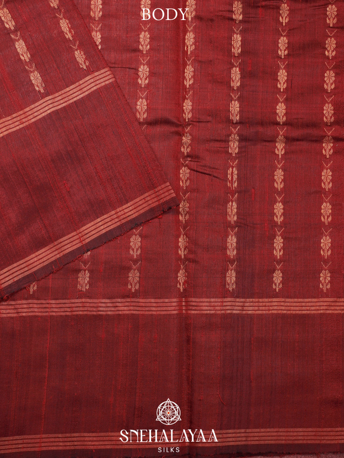 Maroon Dupion Silk Saree