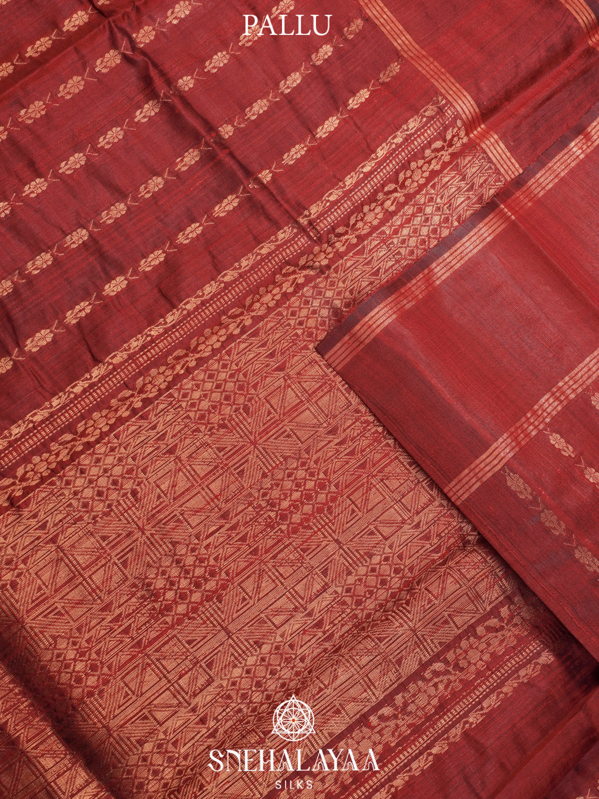Maroon Dupion Silk Saree