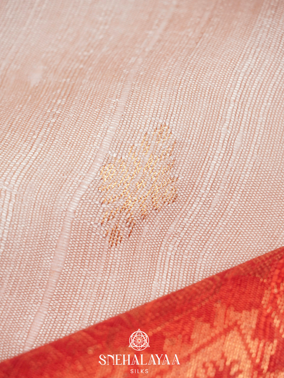 Beige Dupion Silk Saree