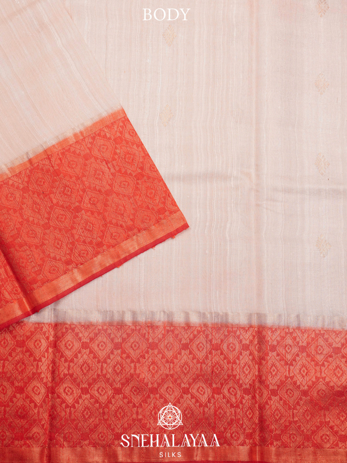 Beige Dupion Silk Saree
