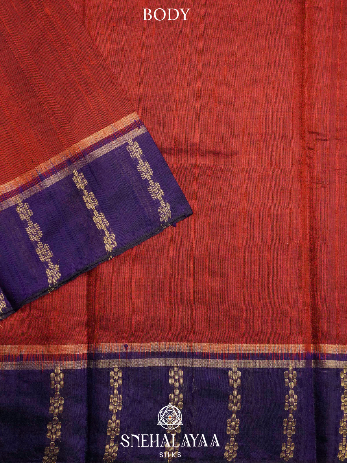 Red Dupion Silk Saree