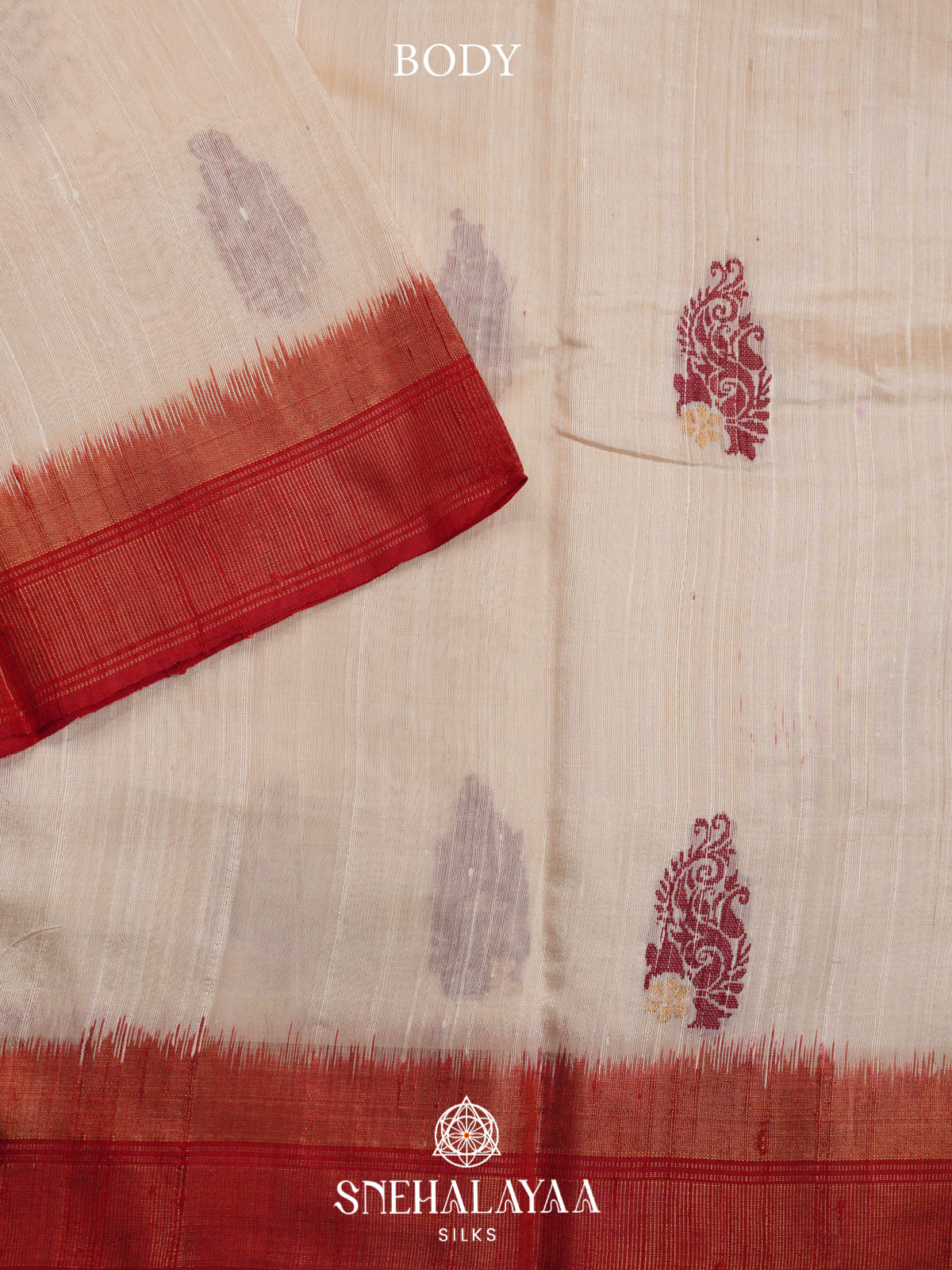 Cream Dupion Saree