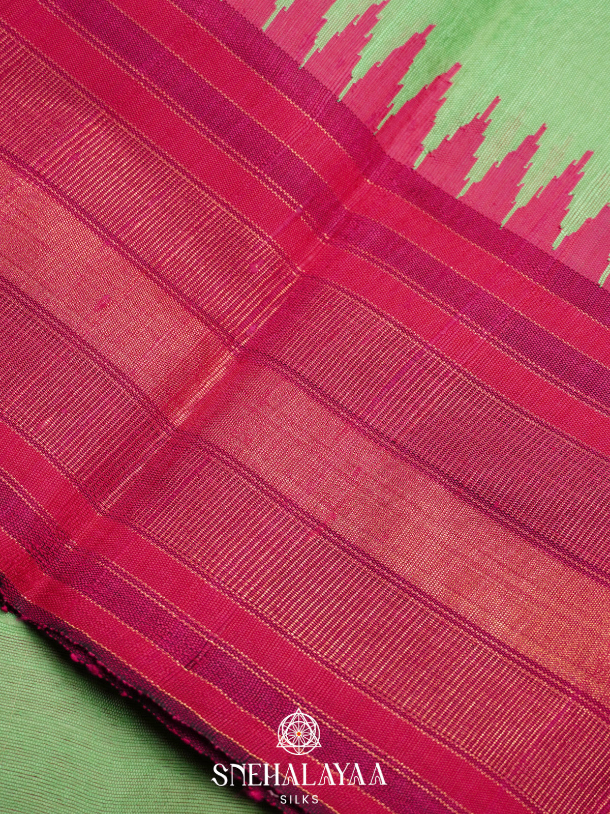 Pista Green Dupion Silk Saree