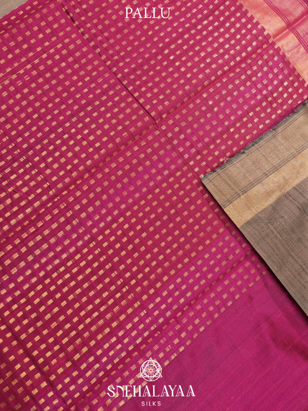 Taupe Brown Dupion Silk Saree