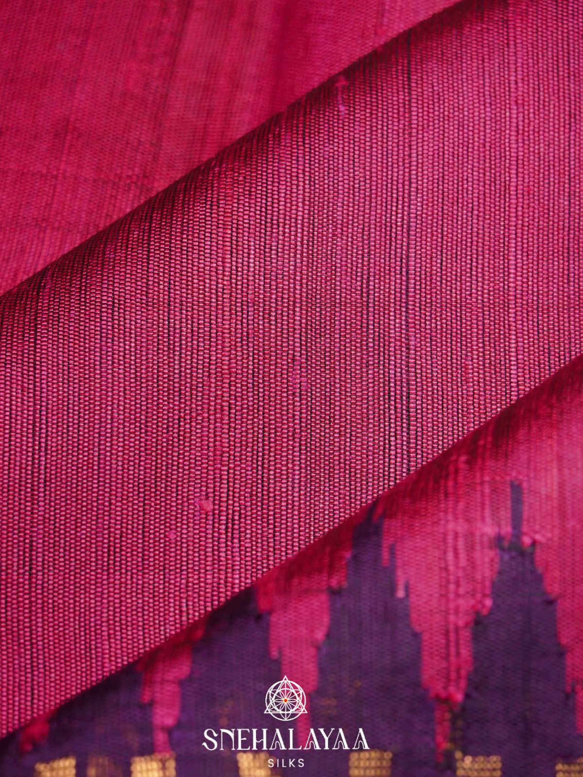 Rani Pink Dupion Silk Saree