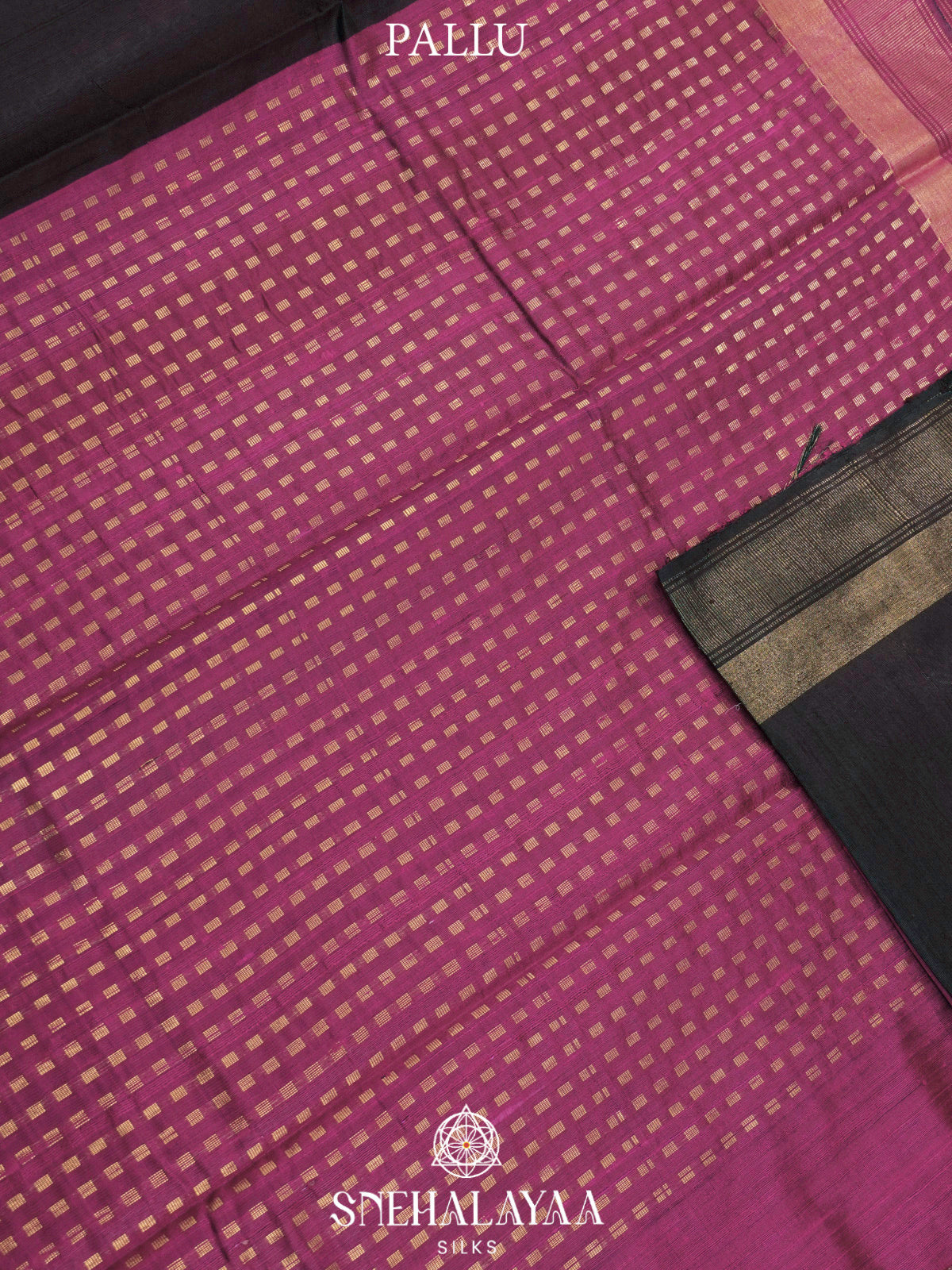 Black Dupion Silk Saree