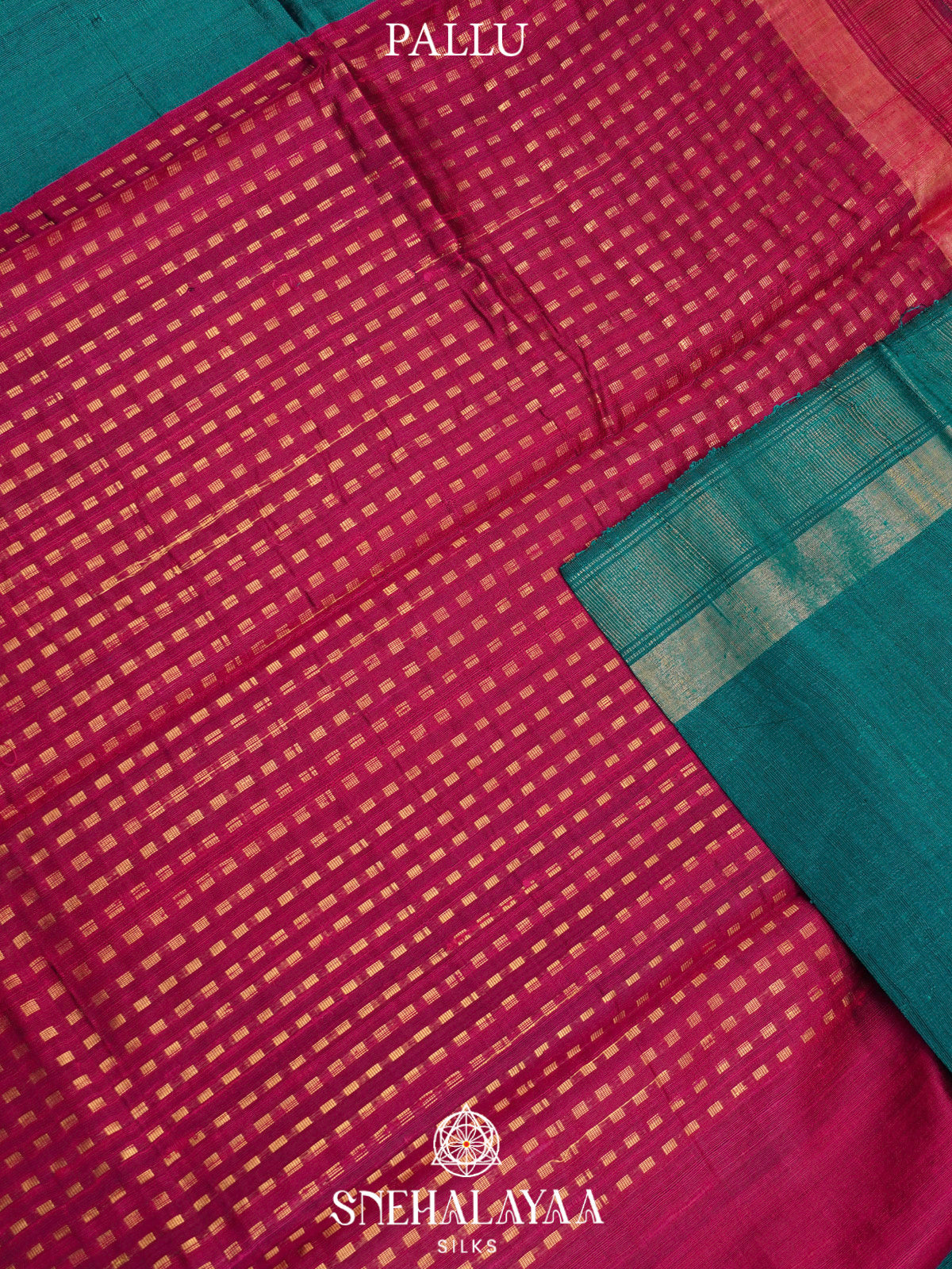 Peacock Blue Dupion Silk Saree