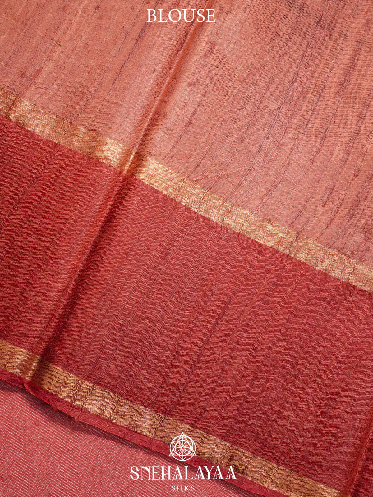 Peach Dupion Silk Saree