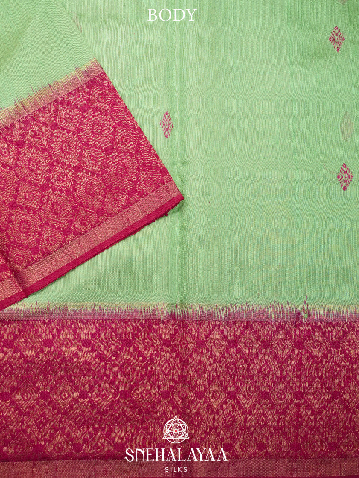 Pista Green Dupion Silk Saree