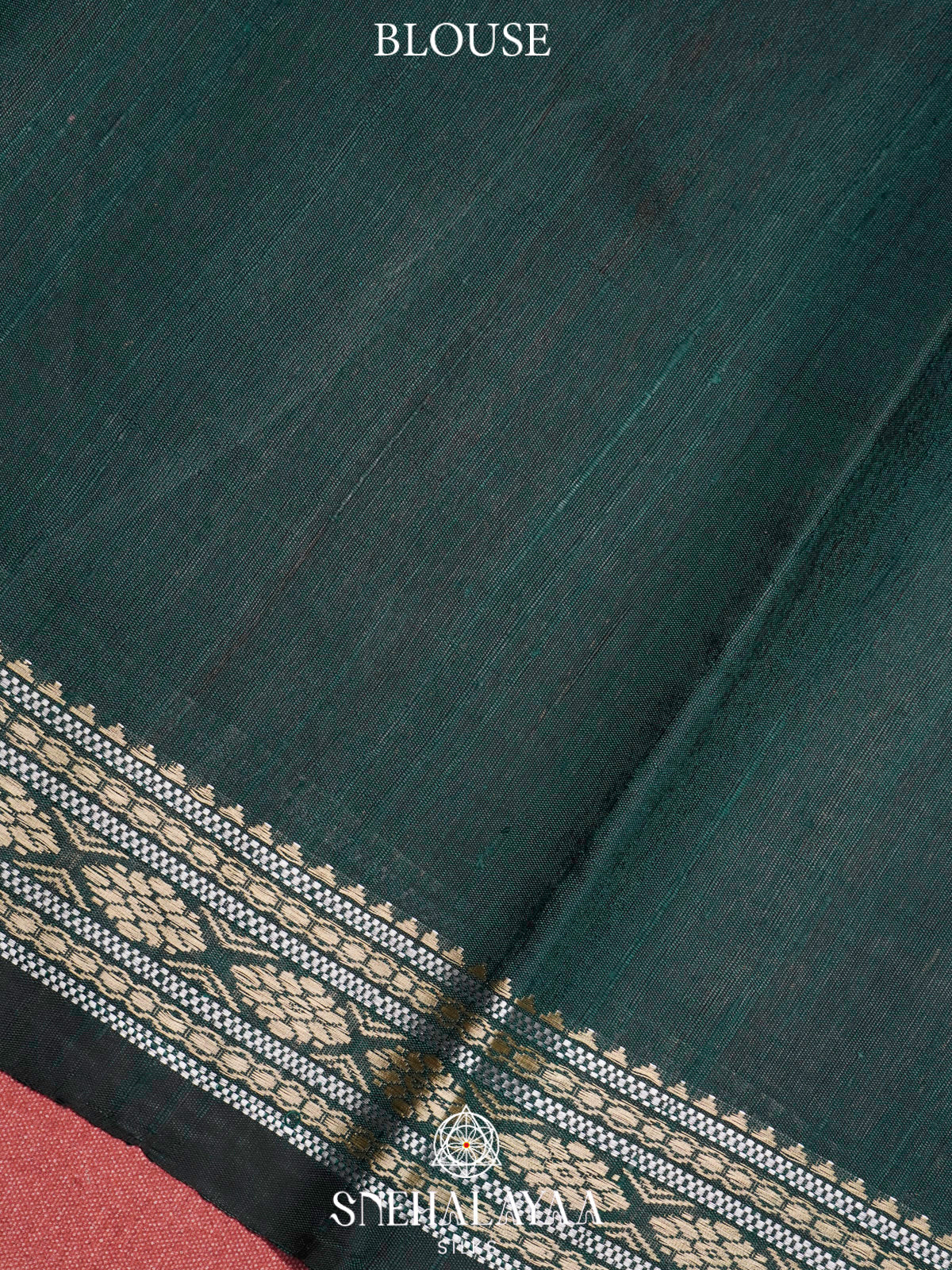 Ochre Gold Dupion Silk Saree