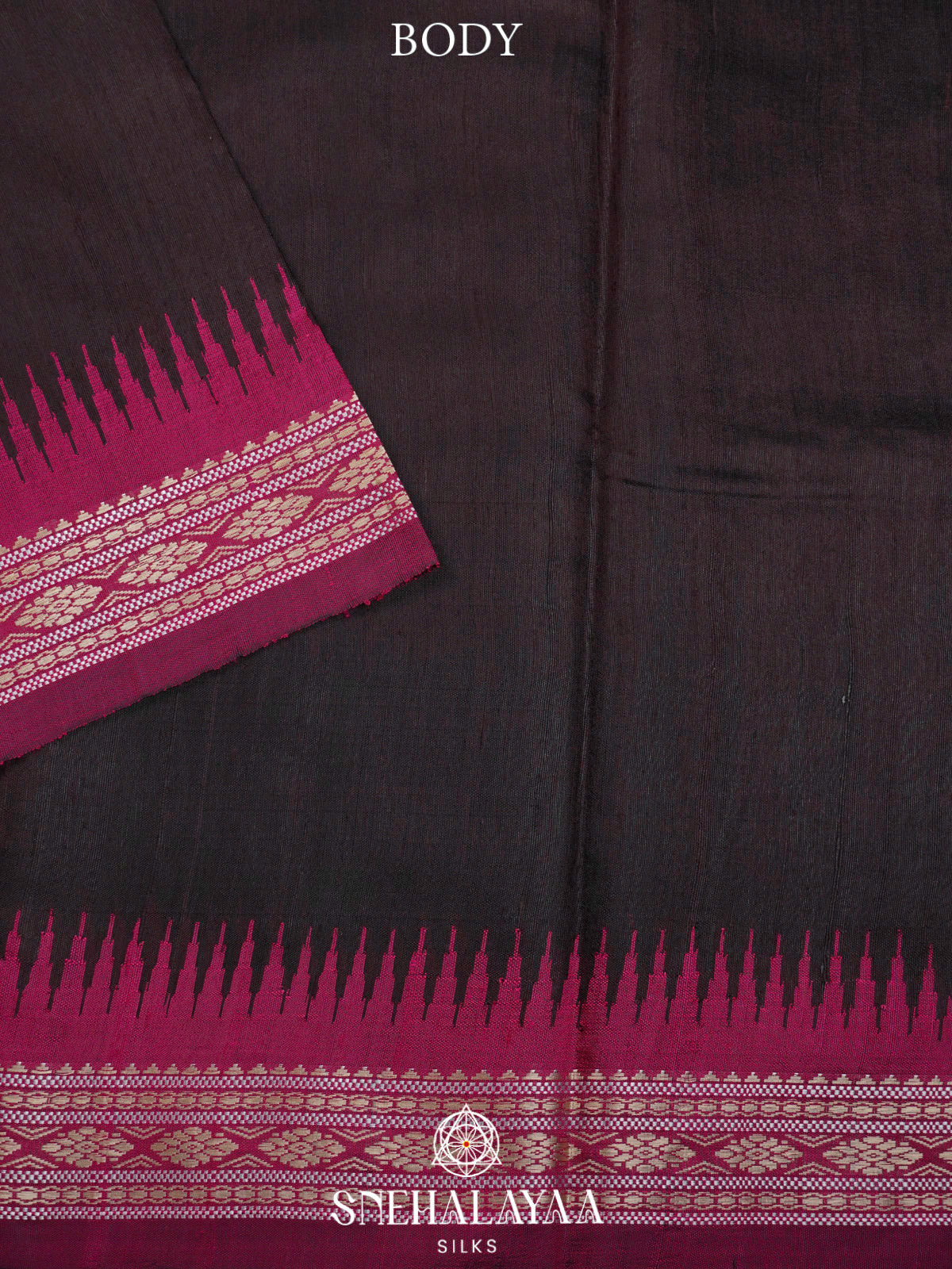 Coffee Brown Dupion Silk Saree